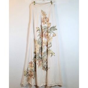 SIGNIFICANT OTHER Womens Parisa Floral Sleeveless Linen Maxi Dress Size 2 Beige